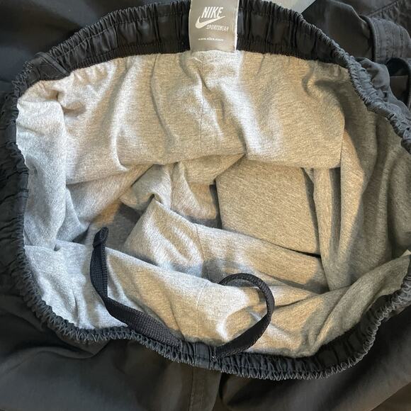 Vintage Nike 90s Track Pants Men’s XL Black Polyester Logo Straight Lined Pocket - Picture 12 of 12